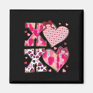 Aimant Coquette Saint-Valentin Xoxo Arc-en-cœur drôle de