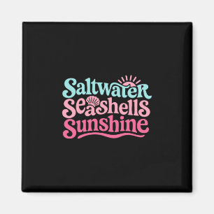 Aimant Coquillages de mer soleil Hawaï plage été V