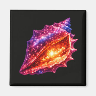 Aimant Coquille de galaxie cosmique étoiles design nautiq