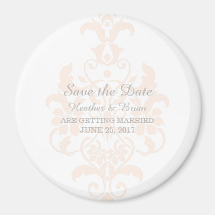 Aimant Corail subtle Damask Enregistrer l'aimant de date