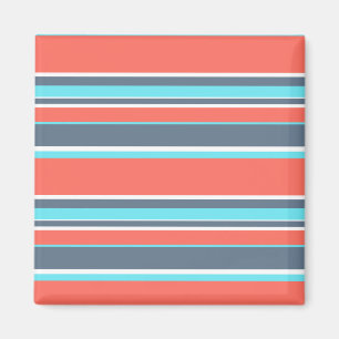 Aimant Corail vivant, bandes bleues et grises