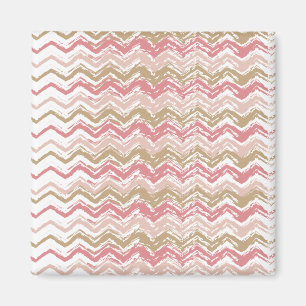 Aimant Coral Spice Scribble ZigZag Chevron Motif