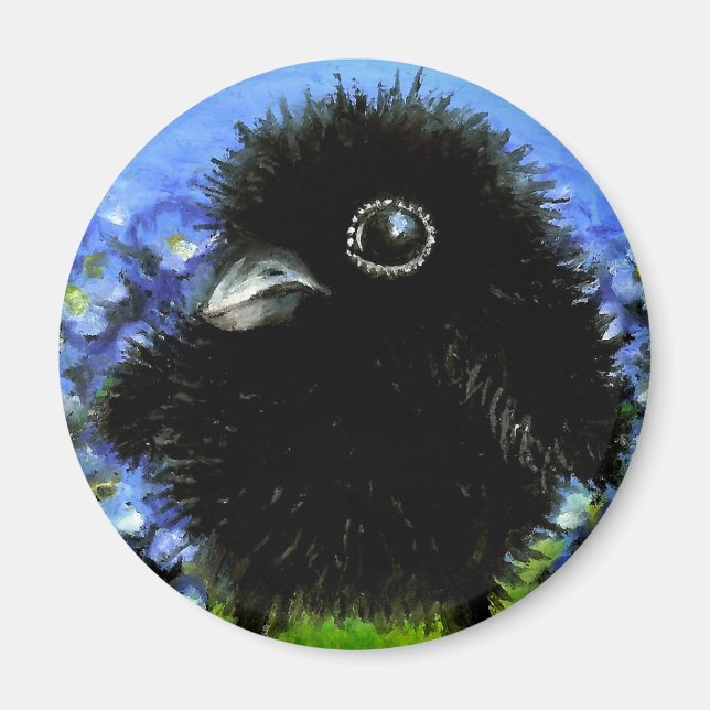 Aimant Corbeau de bébé (Devant)