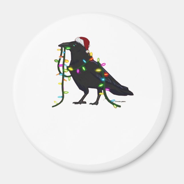 Aimant Corbeau de Noël C'est la saison (Devant)