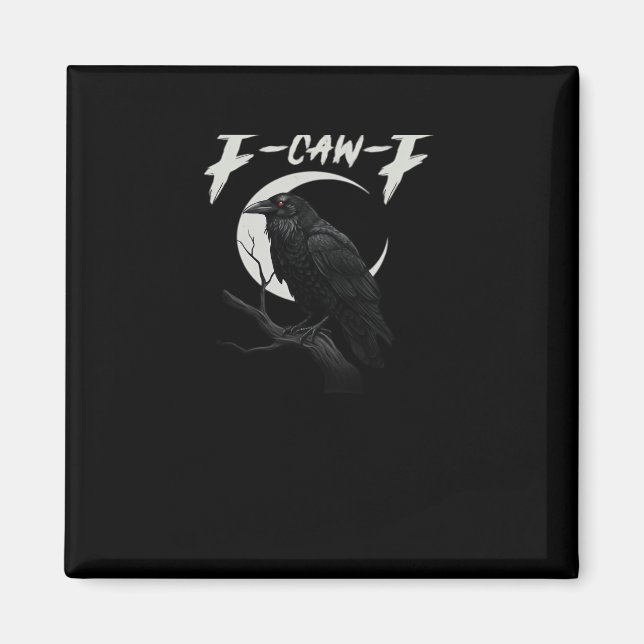 Aimant Corbeau Drôle Essentiel Rétro Classique (Devant)