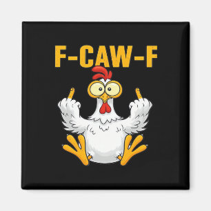 Aimant Corbeau F-Caw-F Humour Drôle Gothique
