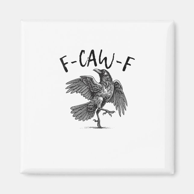 Aimant Corbeau, F-Caw-F Oiseau Drôle (Devant)