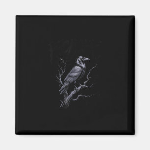 Aimant Corbeau F-Caw-F Oiseau drôle disant humour mème