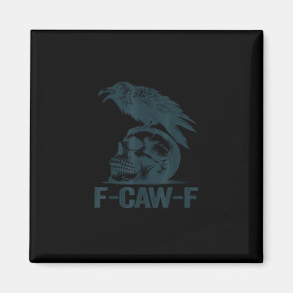 Aimant Corbeau F-Caw-F Rétro Amateur de Corbeau Drôle