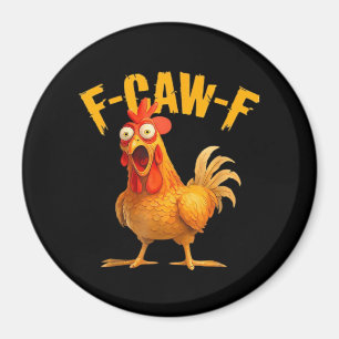 Aimant Corbeau Humour F-Caw-F Gothique Drôle Rétro Cool