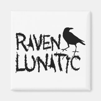 Aimant Corbeau noir lunatique