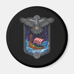 Aimant Corbeau nordique Viking