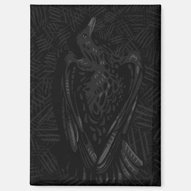 Aimant Corbeau tombé (Recto)