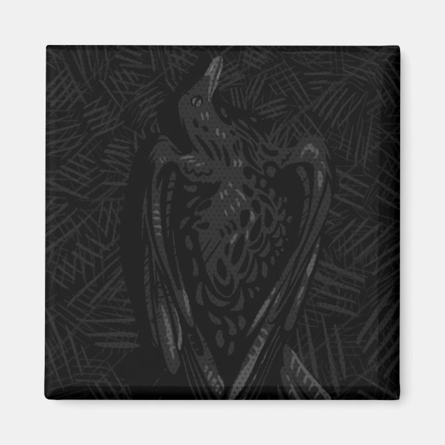 Aimant Corbeau tombé (Devant)