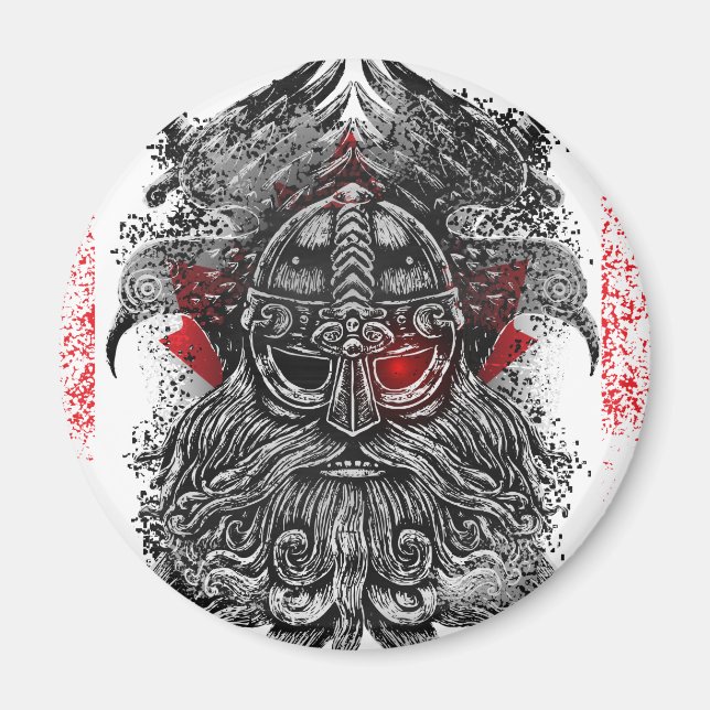Aimant Corbeaux d'Odin épées Mythologie Viking drapeau Ca (Devant)