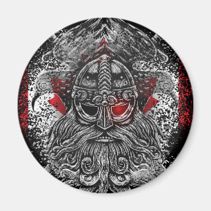 Aimant Corbeaux d'Odin épées Mythologie Viking drapeau Ca