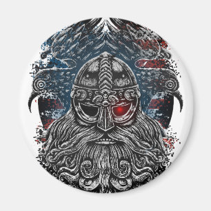 Aimant Corbeaux et épées d'Odin Mythologie Viking drapeau