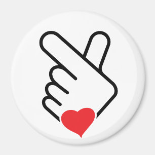 Aimant Corée v vinger, wave of Koreaanse main.