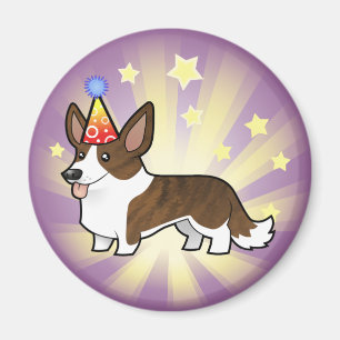 Aimant Corgi de Gallois de cardigan d'anniversaire
