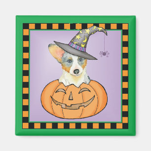 Aimant Corgi de Gallois de cardigan de Halloween