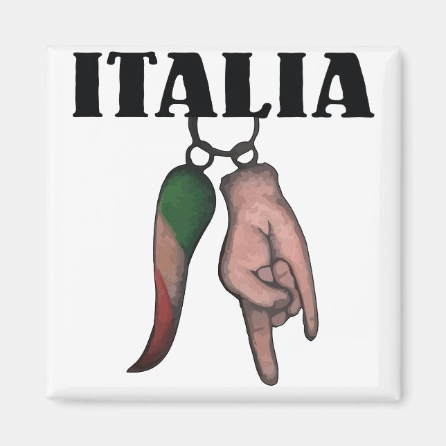 AIMANT CORNE ITALIENNE AUX YEUX MAL, CORNO (Devant)