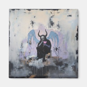 Aimant Cornes crâne Spider Heart Magie Witchy AI Art