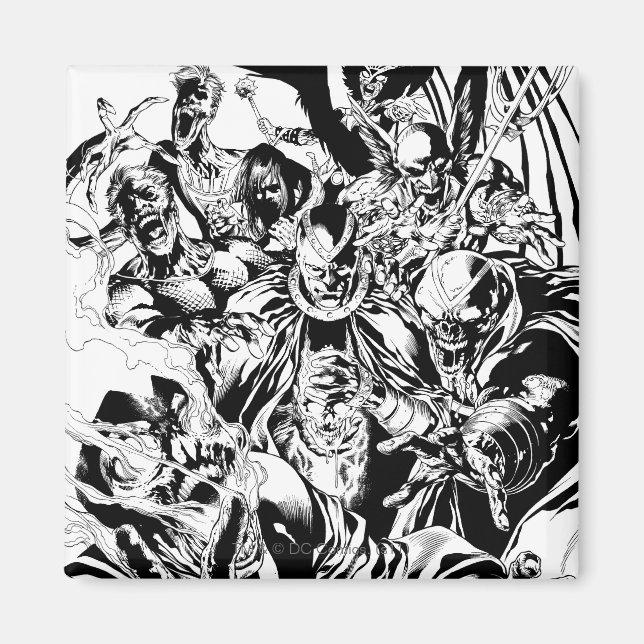 Aimant Corps de Lanterne Noire - Noir et Blanc (Devant)