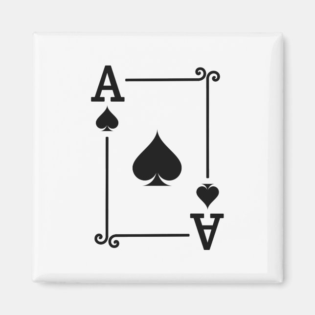 Aimant Correspondance Ace Spades Convient À Jouer Cartes  (Devant)