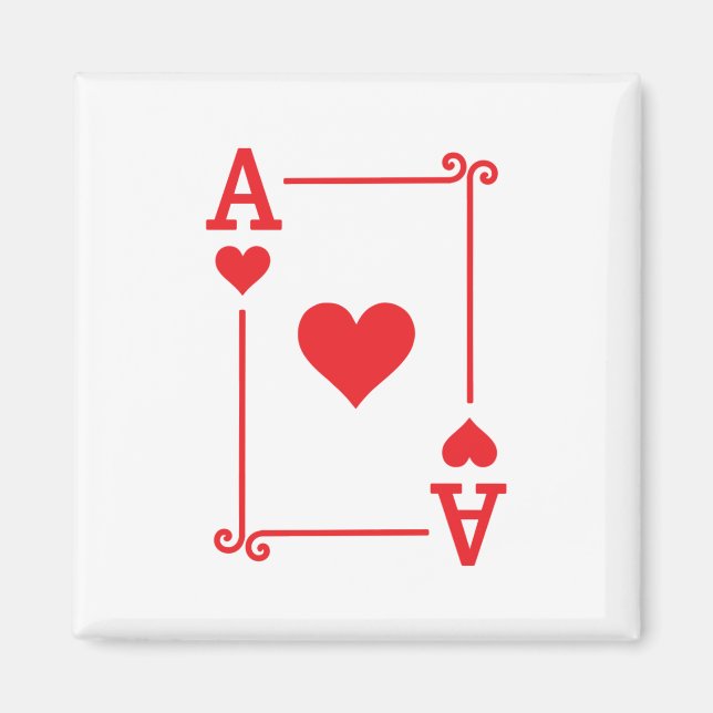 Aimant Correspondance Coeurs Ace Convient Jouer Cartes Mo (Devant)