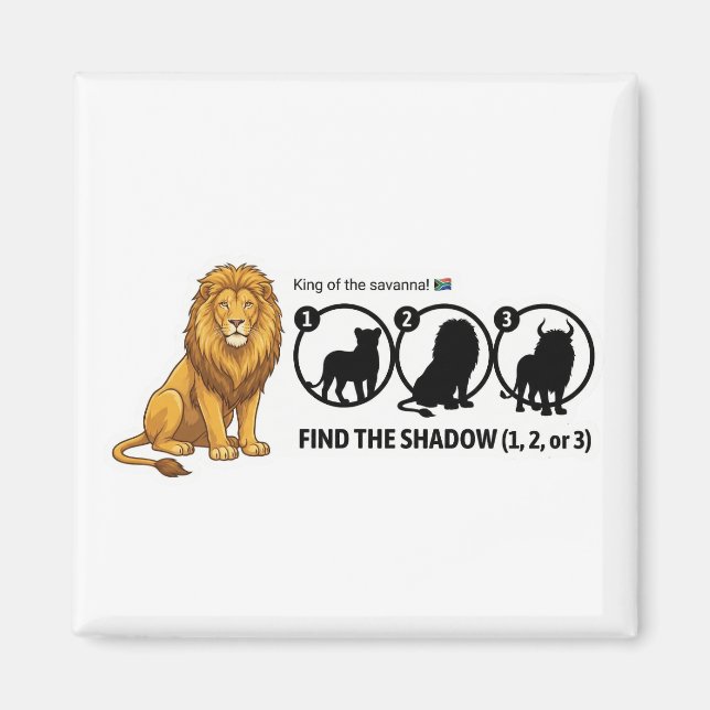 Aimant Correspondance de l'ombre du lion (Devant)