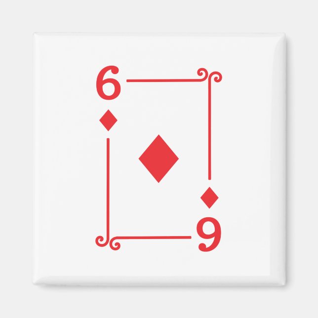 Aimant Correspondance Six Diamants Convient À Jouer Carte (Devant)