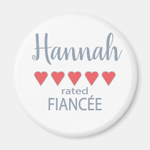 Aimant Cortège de mariage & mariée 5 coeurs fiancée