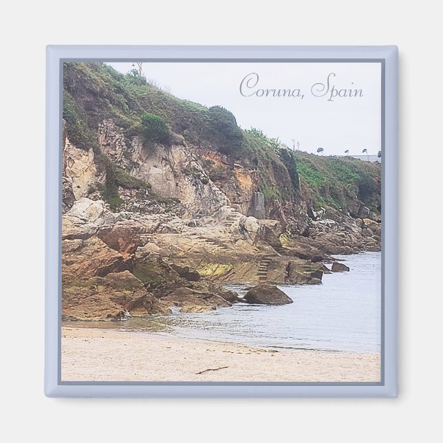Aimant Coruna, Espagne | Sandy Bay Ocean Inlet (Devant)