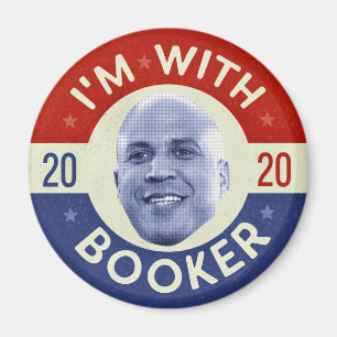Aimant Cory Booker President 2020 Democrat Photo Retro