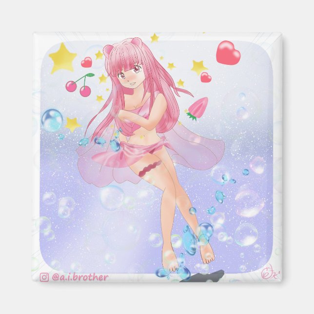 Aimant Cosmos Valentine's Day (Devant)