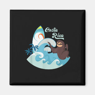 Aimant Costa Rica Beach Surf vacances Sloth Souvenir