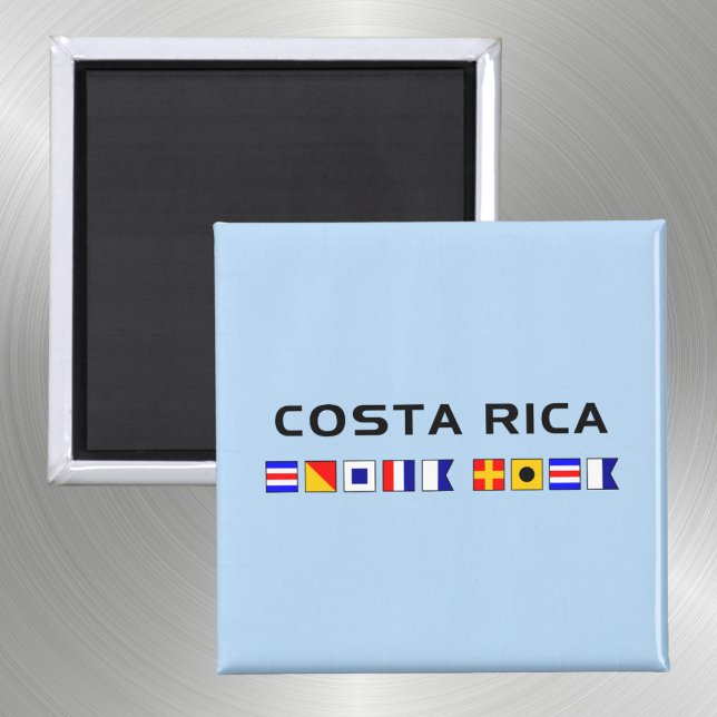 Aimant Costa Rica Nautical Maritime Flags (Créateur téléchargé)