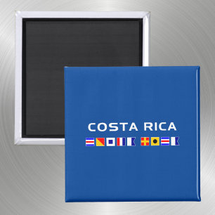 Aimant Costa Rica Nautical Maritime Flags Dark