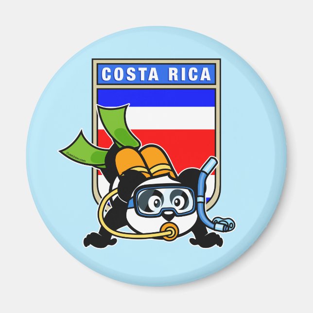 Aimant Costa Rica Plongée sous-marine Panda (Devant)
