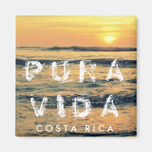 Aimant Costa Rica Pura Vida Sunset Souvenir Magazine