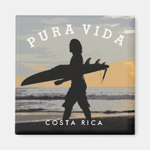 Aimant Costa Rica Pura Vida Surfer Souvenir Magazine