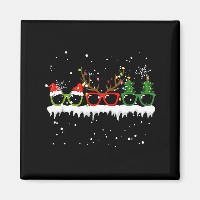 Aimant Costume d'arbre de Noël d'optométriste Père Noël G (Devant)