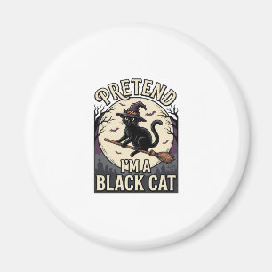 Aimant Costume de chat noir vintage Halloween sorcière ch