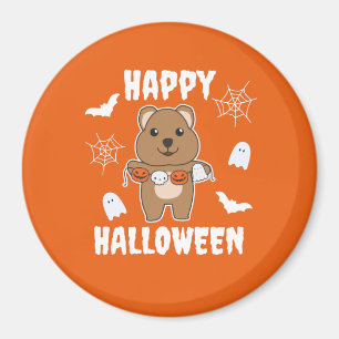 Aimant Costume de chaume Citrouille d'Halloween Quokka