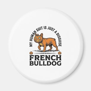 Aimant Costume de chemise de pumpkin de Bouledogue frança