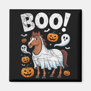 Aimant Costume de cheval fantôme drôle amateur de chevaux