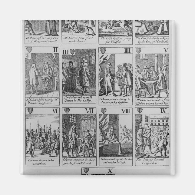 Aimant Costume de coeur illustrant le 'Parchemin du Peupl (Devant)