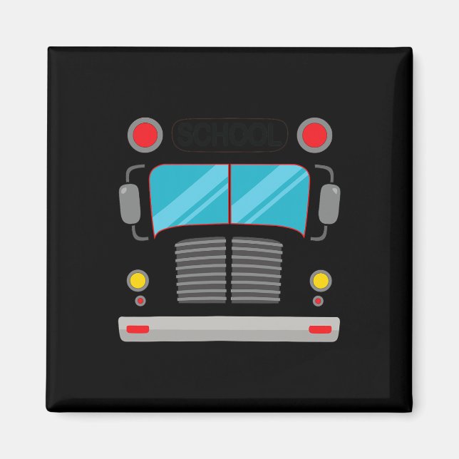 Aimant Costume De Conducteur De Bus Scolaire Halloween Ad (Devant)