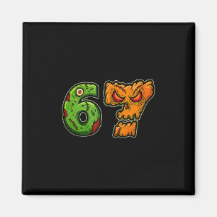 Aimant Costume de meme Halloween Six Sept Citrouille Zomb
