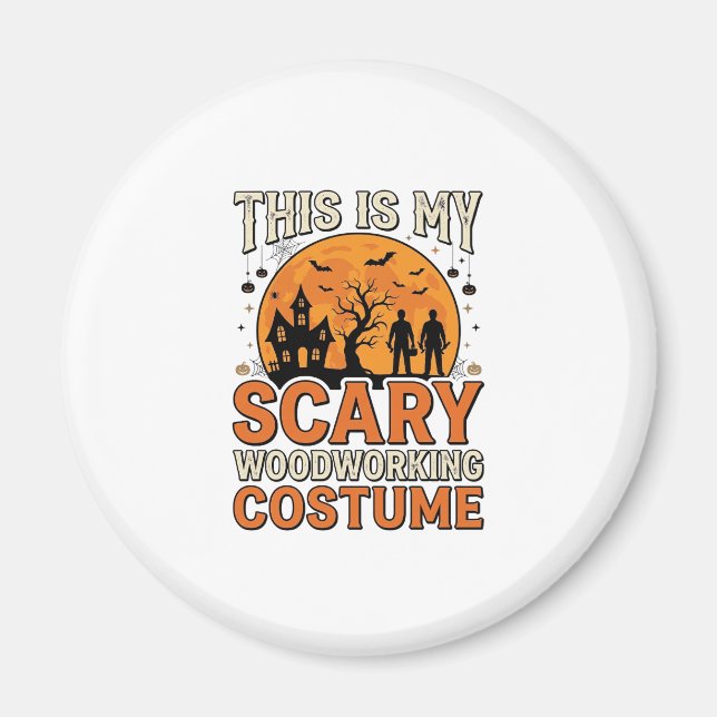 Aimant Costume de menuiserie effrayant Halloween Design V (Devant)